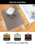 BARoyal Office Chair Mat for Hardwood Floor Under Desk Computer Rolling Chair - Image 3