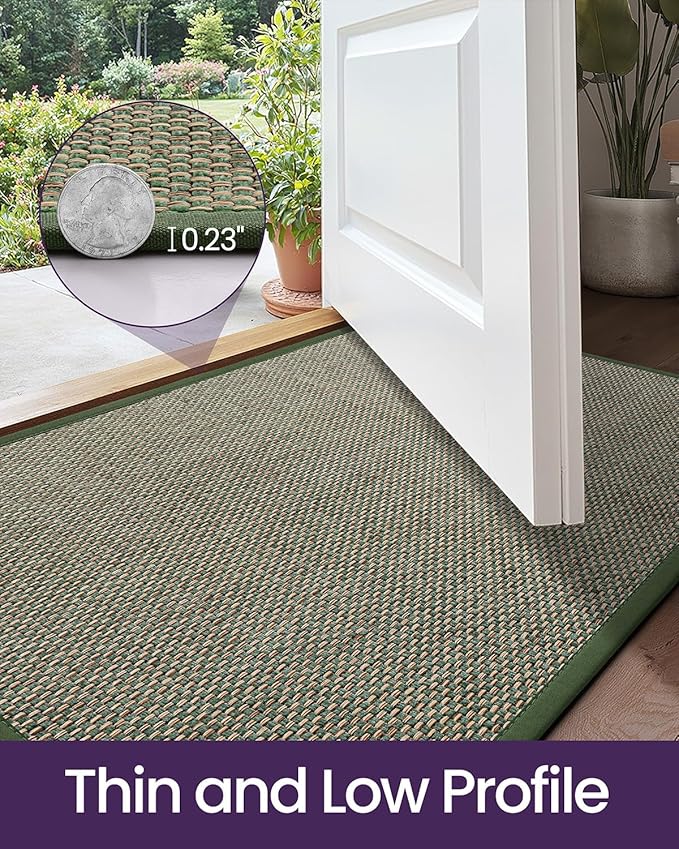 DEXI Ultra Thin Entryway Door Mat 36x56, Non Slip Rubber Backing Inside Entry - Image 4
