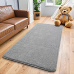 Keeko 2x3 Grey Area Rugs for Bedroom Living Room, Soft Modern Indoor Throw Rugs by Keeko
