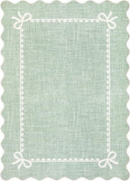 GarveeHome Scalloped Bow Rug for Living Room, Sage Green Rug for Dorm, Washable - Image 4