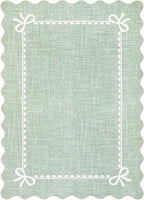 GarveeHome Scalloped Bow Rug for Living Room, Sage Green Rug for Dorm, Washable - Image 4