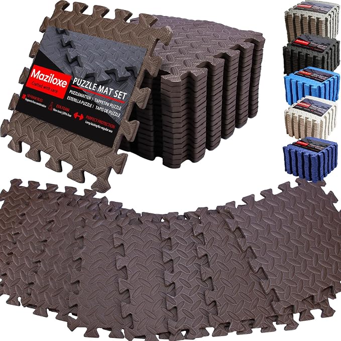 Gym Flooring for Home Gym, 12.6"x12.6"x0.4" EVA Exercise Mats, Puzzle Floor Mat by Unknown