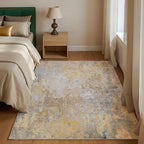 Beige Gold Entryway Rug 3x5 Door Mat Indoor Entrance 36x60, Washable Small - Image 3
