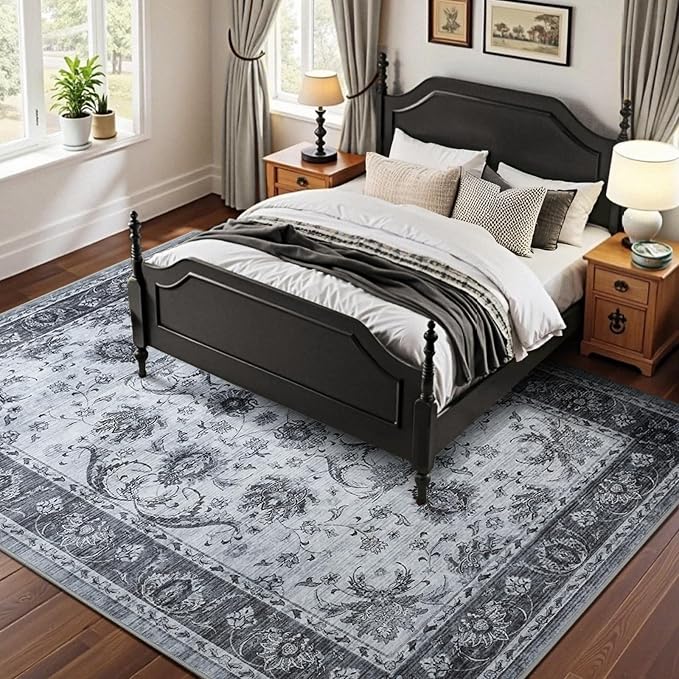 4x6 Ft Washable Area Rug for Bedroom, Non Slip Rugs for Living Room Ultra-Thin - Image 2