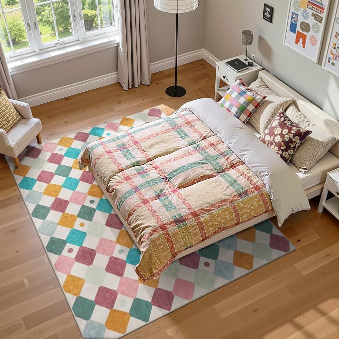 jinchan Macy 6x9 Kids Area Rug for Classroom Modern Colorful Nursery Rug - Image 9
