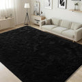 ISEAU Black Rug Super Soft Shaggy 4x6 Feet Rugs by ISEAU