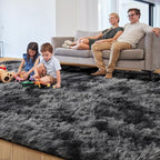 PAGISOFE Abstract Shaggy Area Rug 6x9 Feet, Plush Fluffy Rugs - Image 8