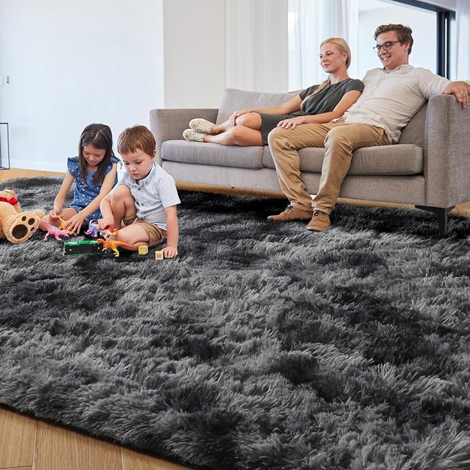 PAGISOFE Abstract Shaggy Area Rug 6x9 Feet, Plush Fluffy Rugs - Image 8