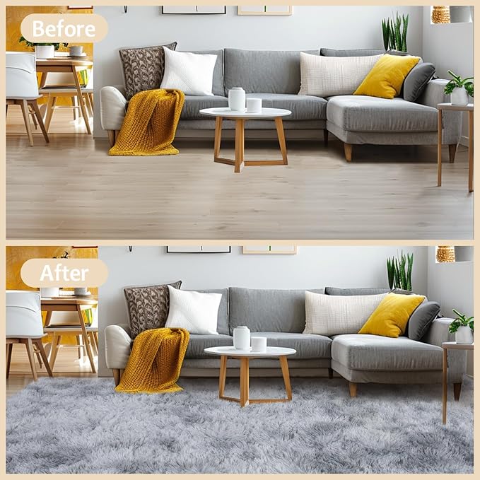 Mugorn 6x9 Rugs for Living Room, Large Fluffy Area Rugs for Bedroom, Soft - Image 6