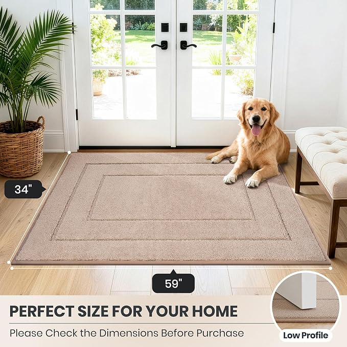 PURRUGS Dirt Trapping Door Mat 34" x 59", Non-Slip/Skid Machine Washable - Image 8