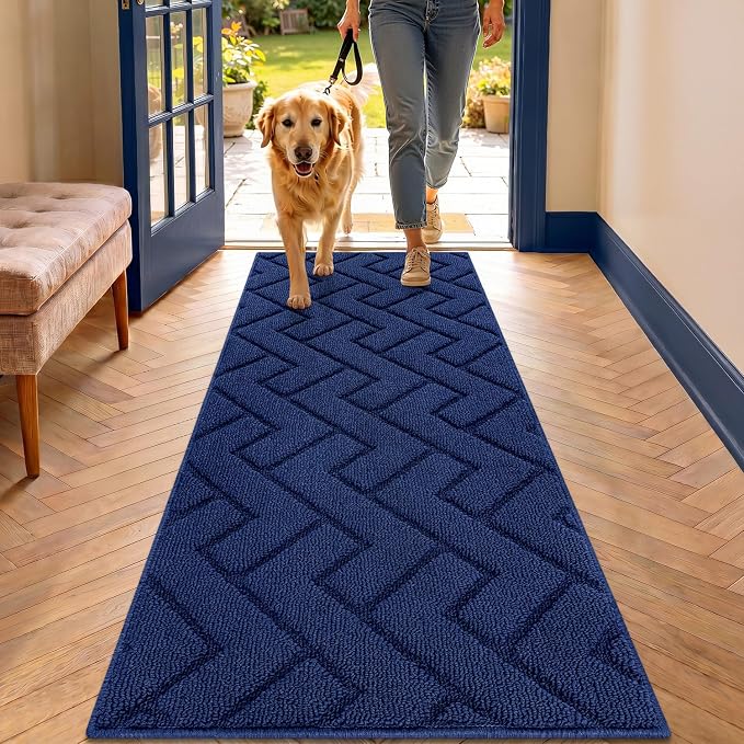 hicorfe Dirt Trapper Indoor Doormat, Non Slip Backing Washable Door Mats by Hicorfe