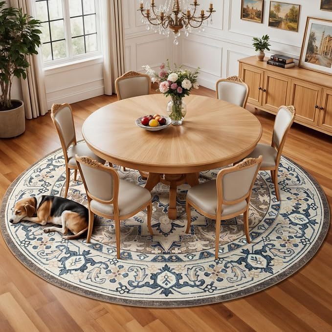 Lessymo 8FT Washable Round Area Rugs - Image 3