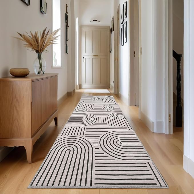 ROYHOME Modern Rug 2x6 Runners for Hallways, Abstract Kitchen Runner Rugs Non - Image 8