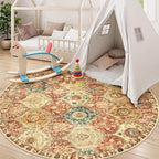 Lahome Moroccan Trellis Washable Round Area Rug, Soft Round Rugs 6ft Ultra-Thin - Image 5