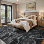 5x7 Ft Large Shag Rugs for Bedroom Living Room, Tie Dyed Ultra Soft Fluffy - Image 3