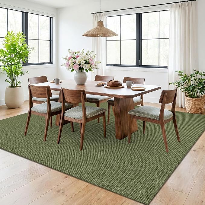 KOZYFLY 6x9 Dining Room Rugs, Washable Area Rug by KOZYFLY