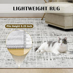 9x12 Area Rugs Washable Rug: Anti-Skid Abstract Modern Living Room Rug Soft - Image 7