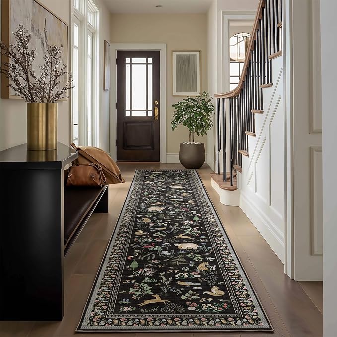 Machine Washable Kitchen Runner Rugs: 2'x10' Hallway Runner Non Slip Low Pile - Image 6