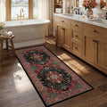 RELEANY Area Rugs Runner 2'6"x5' Washable Non-Slip, Floral Vintage Distress by RELEANY
