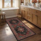 RELEANY Area Rugs Runner 2'6"x5' Washable Non-Slip, Floral Vintage Distress by RELEANY