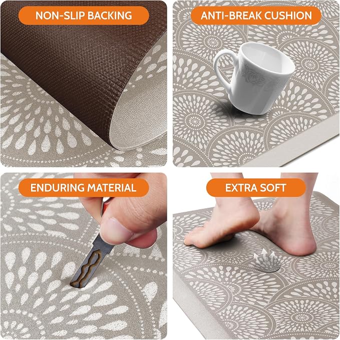 Mattitude 4/5 Inch Kitchen Mat, 20x52in Heavy Duty Ergonomic Comfort Foam - Image 4