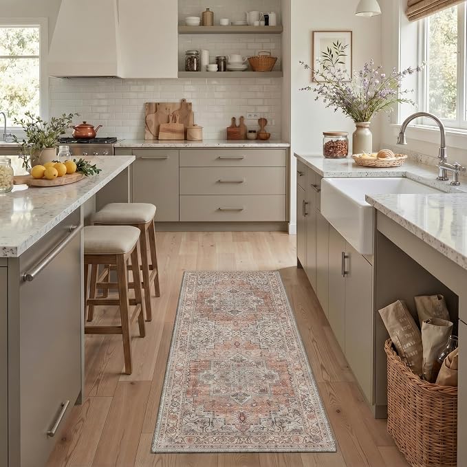 GENIMO Kitchen Rug Sets of 2, Non-Slip Washable Low-Pile Kitchen Mats - Image 3