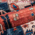SERISSA 4ft Round Area Rug, Washable Non-Slip Boho Circle Rug, Ultra Soft - Image 4