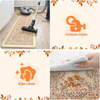 Collive Kitchen Mats Cushioned Anti Fatigue, Fall Vintage Floral Kitchen Rug - Image 8