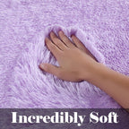 ONASAR Purple Rugs for Living Room Bedroom, 5x8 Fluffy Bedside Area Rug - Image 2