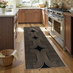 Lahome Modern Geometric Runner Rug, 2x6 Laundry Room Rug Runners - Image 3