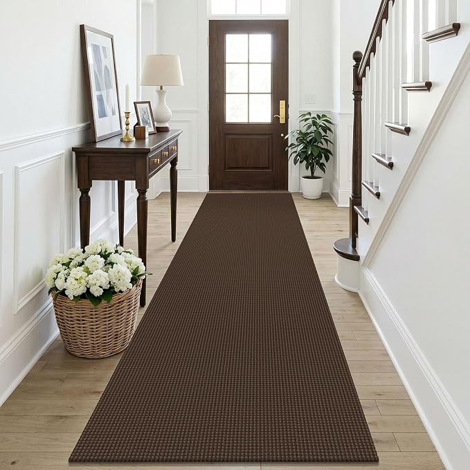 KOZYFLY Cotton Runners Rugs for Hallway 3x10, Wide Washable Runner Rug by KOZYFLY