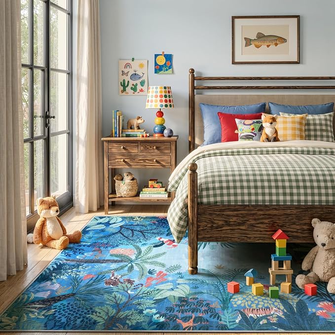 LIVEBOX Jungle Animal Print Dining Room Rugs - Image 7