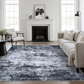 5x5 Area Rug Living Room Rug: Washable Modern Abstract Soft Thin Rug Indoor by FXRHLP