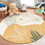 Lahome Boho Washable Round Rugs - 5ft Round Rug Non-Slip Soft Round Rugs - Image 5