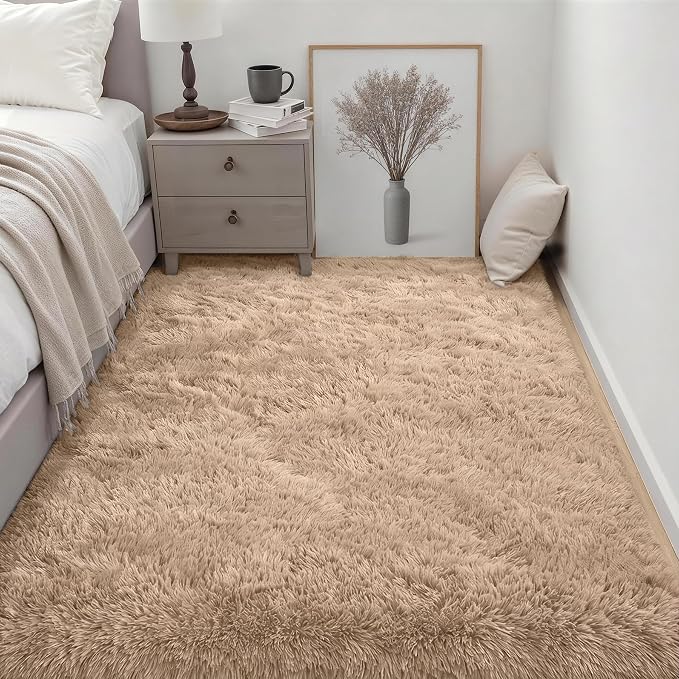 Fluffy 4x6 Area Rugs for Living Room Bedroom: Ultra Soft Shag Rug Non-Slip - Image 3