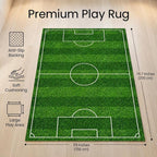 Soccer Rug for Kids, 78.7" x 59" Soccer Field Area Rug | Soccer field design - Image 2