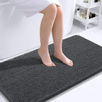OLANLY Bathroom Runner Rugs 44x24, Soft Absorbent Chenille Bath Rugs, Rubber by OLANLY