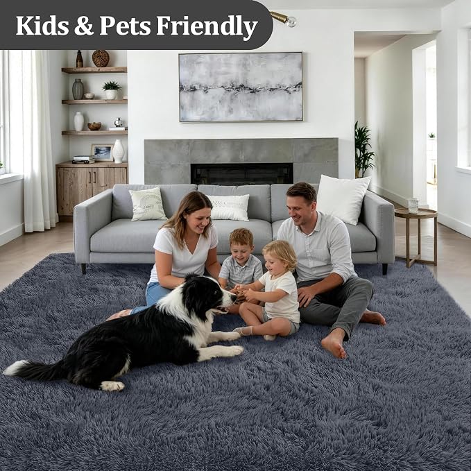 6x9 Area Rugs for Living Room Bedroom: Ultra Soft Fluffy Shag Rug Upgrade - Image 4