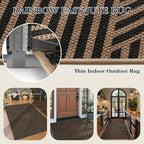 Lahome Enfys Modern Geometric Outdoor Easy Jute Rug, 3x5 Indoor Outdoor Rugs - Image 5