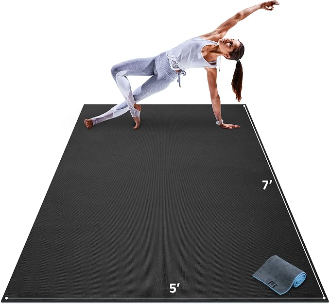 Gorilla Mats Large Yoga Mat – 6'x4', Anti Fatigue, Stretching by YoGorillaMats