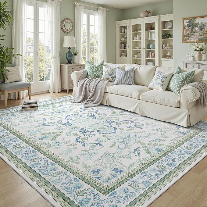 DCX Green 8x10 Rug, Kid & Pet Friendly - Image 6