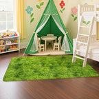 2x5 Feet Tie-Dye Green Shag Fluffy Rug - Image 4
