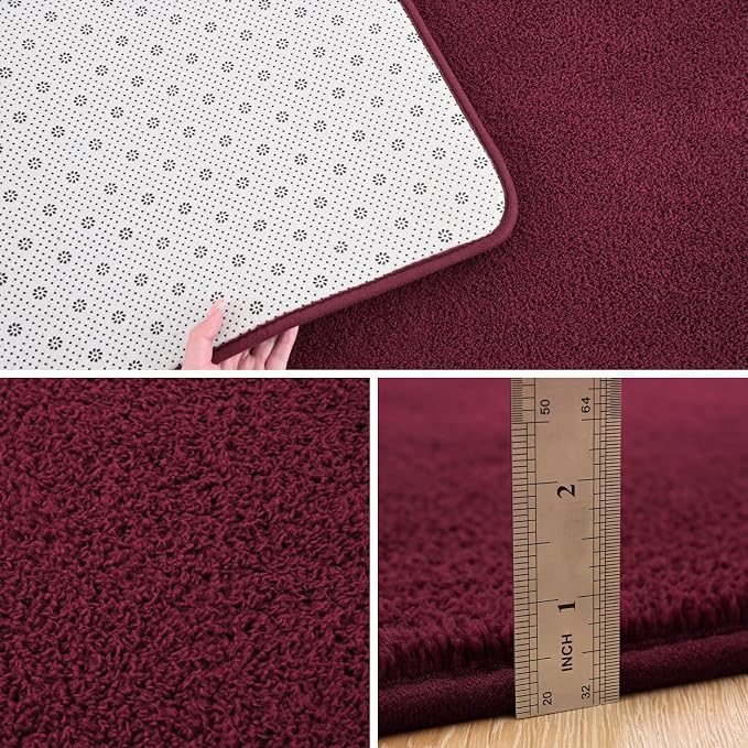 Pettop 5x7 ft Burgundy Red Area Rugs - Image 4