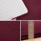 Pettop 5x7 ft Burgundy Red Area Rugs - Image 4