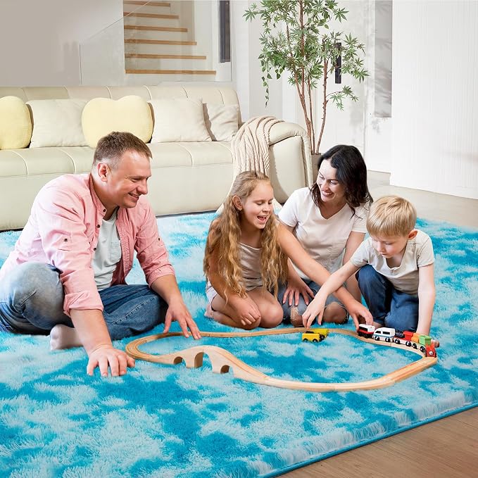 Ultra Soft Rug for Living Room, 6X9 Fluffy Shag Area Rug for Bedroom, Modern - Image 6