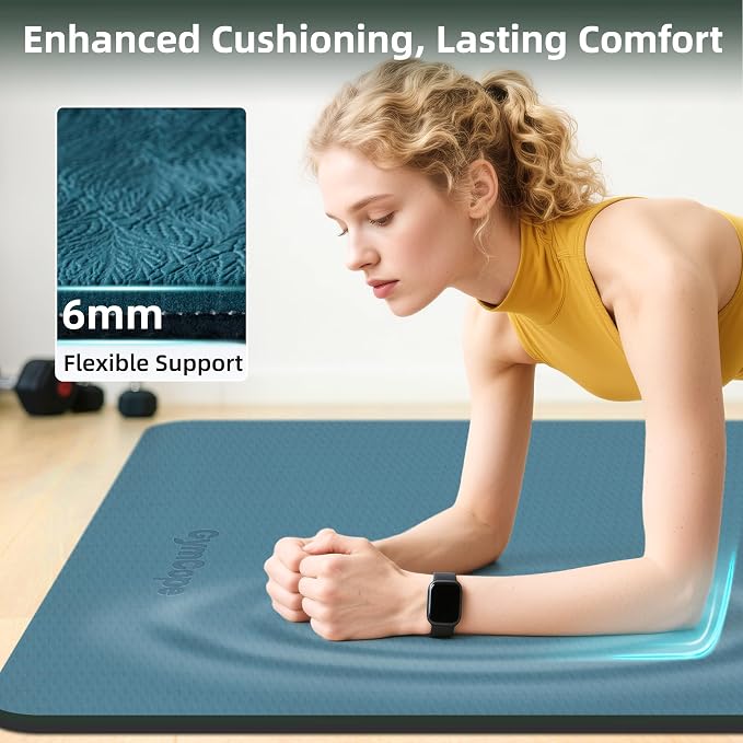 Extra Large Yoga Mat – 72"x48" or 78"x57", 1/4"–1/2" Thick Mat - Image 4