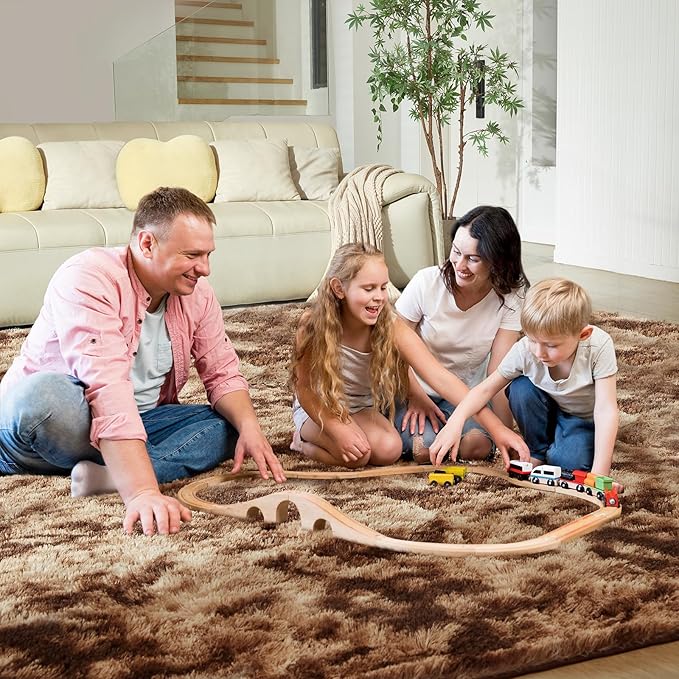 Ultra Soft Rug for Living Room, 3X5 Fluffy Shag Area Rug for Bedroom, Modern - Image 8