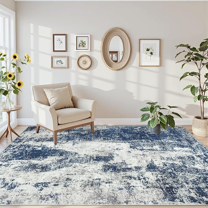 Area Rugs 6x9 Living Room: Large Soft Washable Rug Modern Abstract Anti-Skid - Image 7