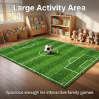 Soccer Rug for Kids, 78.7" x 59" Soccer Field Area Rug | Soccer field design - Image 5