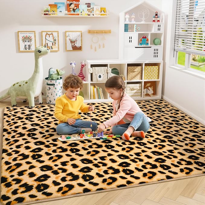 Amearea Soft Leopard Rugs for Bedroom Living Room, 3x5 Modern Cheetah Print - Image 4